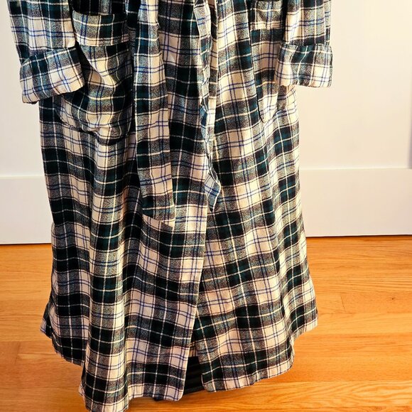 Vintage Pendleton Mens Wool Plaid Tartan Robe With Belted Waist & Shawl Collar - Picture 6 of 11